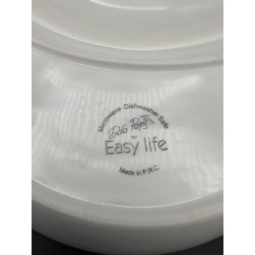 Easy Life Dora Papis Olive Collection Divided Ceramic Serving Platter Plate